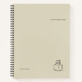Cuaderno Ink Pot- Minimalist Book Lover Spiral Notebook