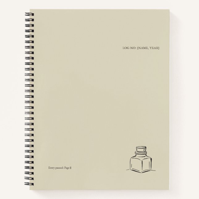 Cuaderno Ink Pot- Minimalist Book Lover Spiral Notebook (Anverso)