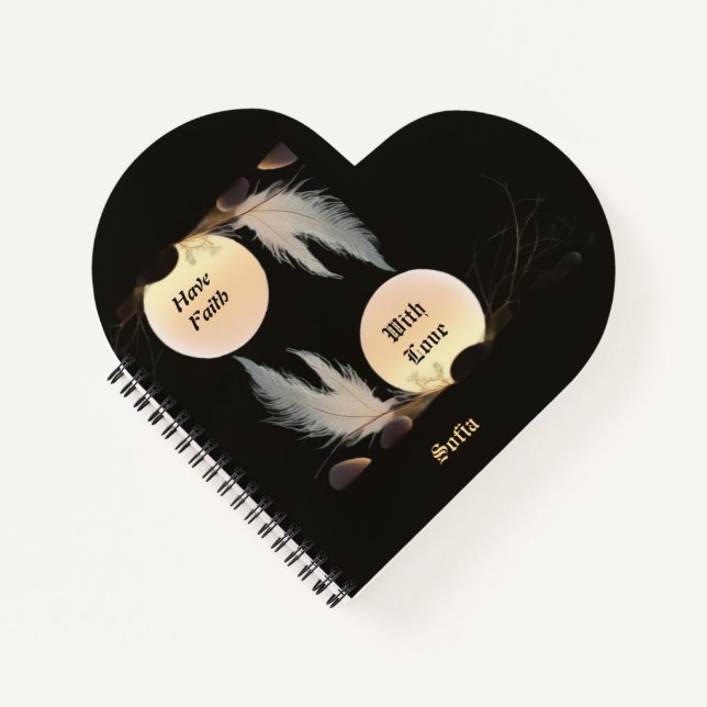 Cuaderno Inner Peace & Healing Heart-Shaped Zen Notebook (Anverso)