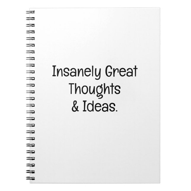 Cuaderno Insanely Great Thoughts Witty Work Buddy (Frente)