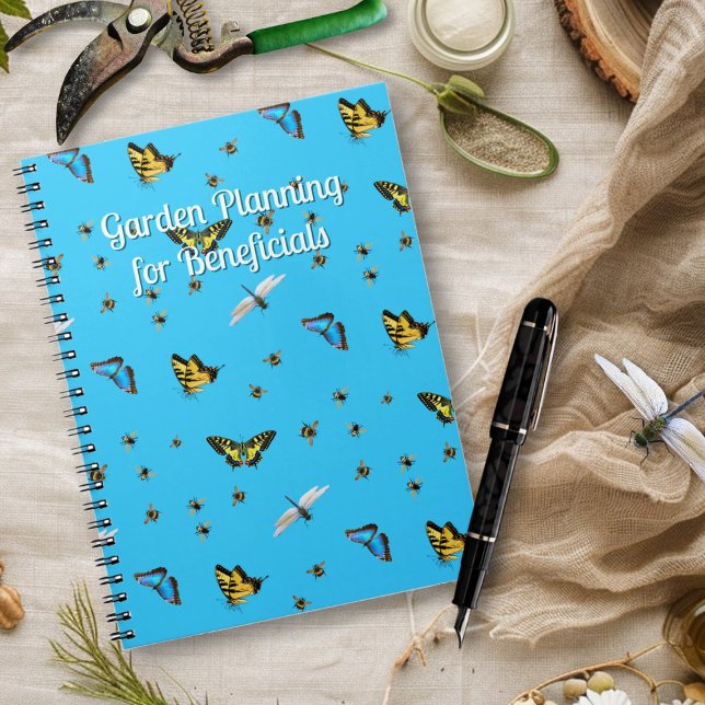 Cuaderno Insectos Beneficiosos Título Personalizado Azul (Subido por el creador)