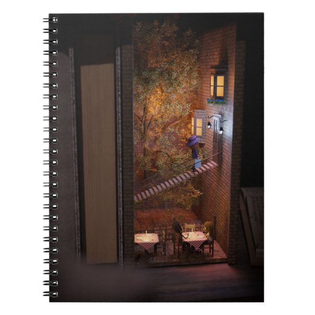 Cuaderno Inserción del estante del libro - escaleras a casa (Frente)