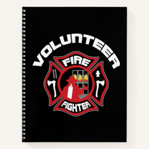 Cuaderno Insignia de bombero voluntario moderna