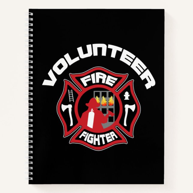 Cuaderno Insignia de bombero voluntario moderna (Anverso)