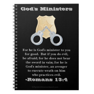 Cuaderno Insignia de detective de los ministros de Dios