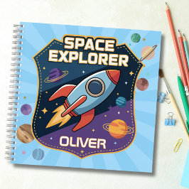 Cuaderno Insígnia de Explorador Espacial Adorable
