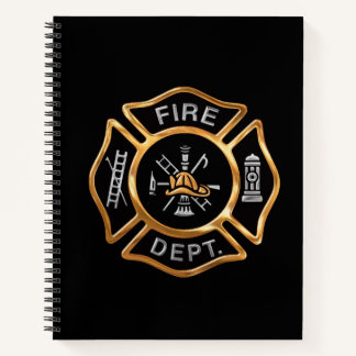 Cuaderno Insignia de oro para bomberos