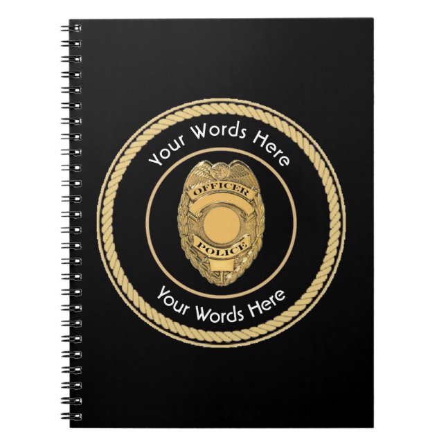 Cuaderno Insignia universal de oficial de policía (Frente)