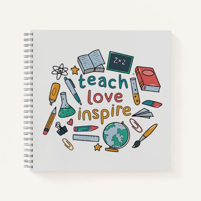 Cuaderno Inspira amor de enseñanza (Anverso)