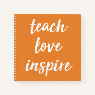 Cuaderno Inspira amor de enseñanza   Frase Inspiradora