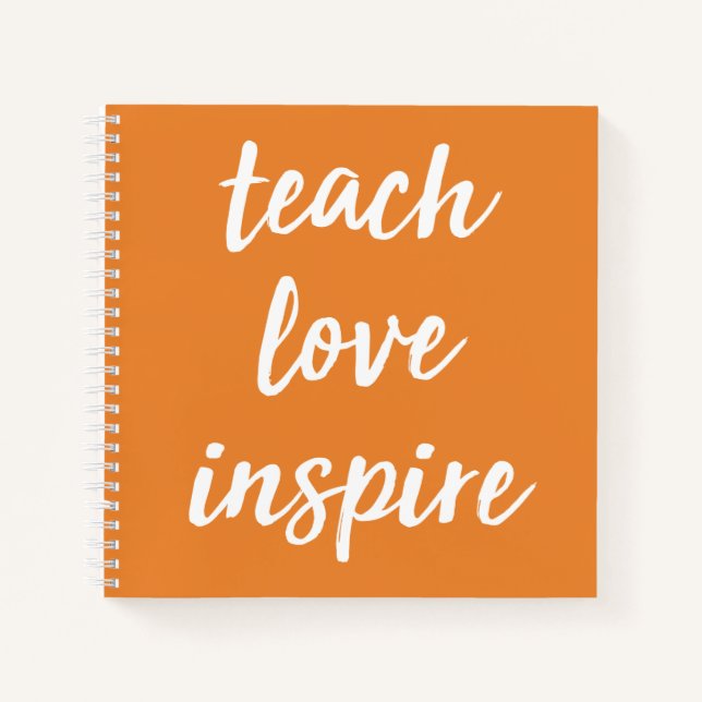 Cuaderno Inspira amor de enseñanza | Frase Inspiradora (Anverso)