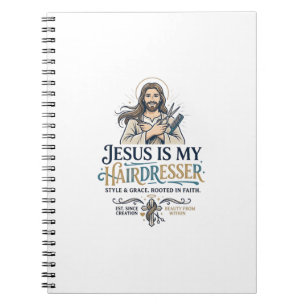 Cuaderno Inspiración de camiseta para peluquero de Jesús Be