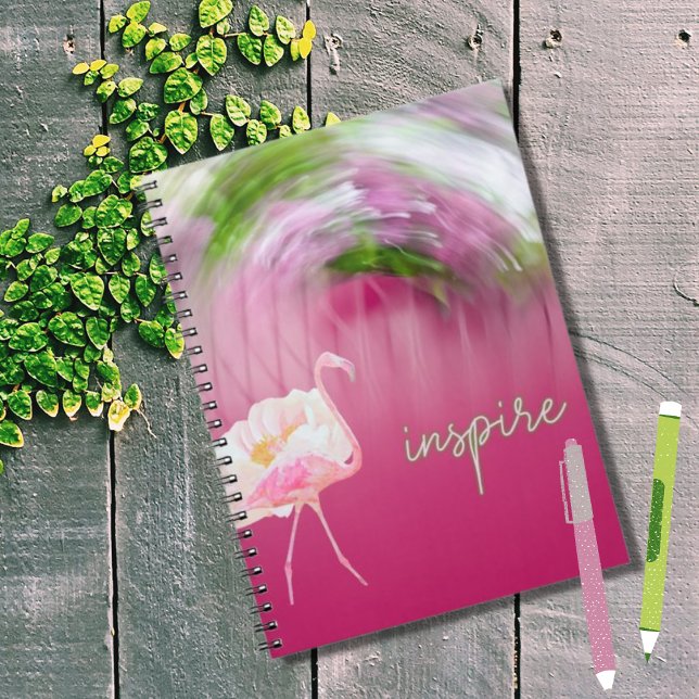 Cuaderno Inspiración de cita Inspiradora de flamenco rosa (Subido por el creador)