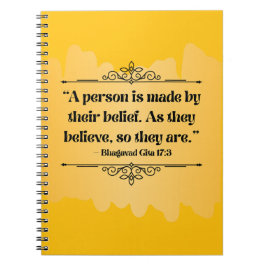 Cuaderno Inspiración de la cita de Bhagavad Gita Minimalist