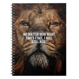 Cuaderno Inspiración de león - Caída y ascenso - Motivación