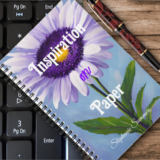 Cuaderno Inspiración en Flor de Margaritas Moradas Adulto