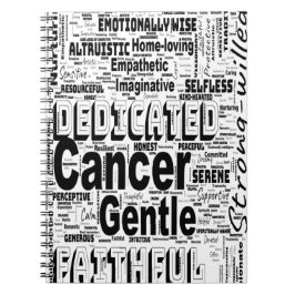 Cuaderno Inspiración en la nube de la palabra zodiaca del c