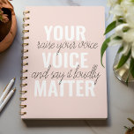 Cuaderno Inspiración en tu cita de motivación de Voice Matt<br><div class="desc">Inspiración en tu cita de motivación de Voice Matter</div>