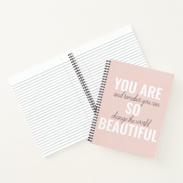 Cuaderno Inspiración, Eres Tan Hermosa Cita Positiva (Interior)