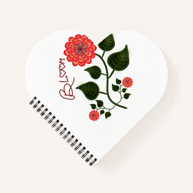 Cuaderno Inspiración floral de arte popular "Bloom" (Anverso)