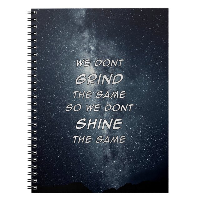 Cuaderno Inspiración Motivacional de las Estrellas Grind &  (Frente)