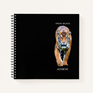 Cuaderno Inspiración Motivacional Éxito Tigre Elegante