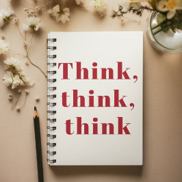 Cuaderno Inspiración Positiva Red Think Think Think Think C
