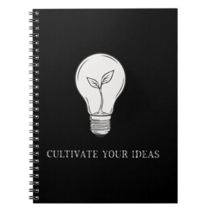 Cuaderno Inspiracional Cultiva Tus Ideas Bombilla Planta