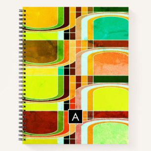 Cuaderno Inspirado en funky retro colorido