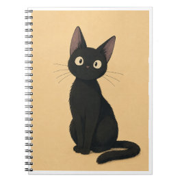 Cuaderno inspirado en gato negro caprichoso