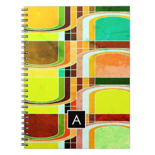 Cuaderno Inspirado en retro funky colorido