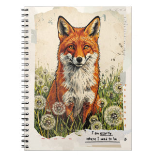Cuaderno Inspirador de Collage de Zorro Vintage Ad