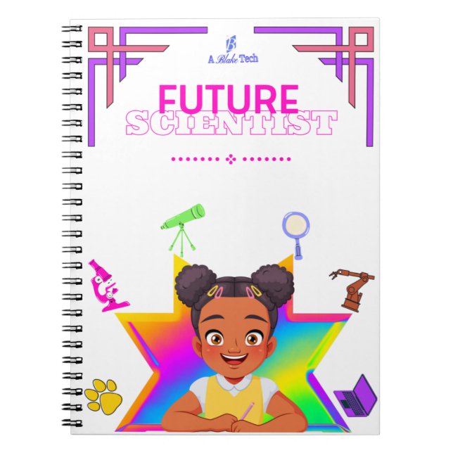 Cuaderno Inspirador de futuros científicos (chica) (Frente)