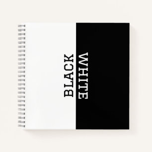 Cuaderno Inspirador elegante blanco y negro personalizado