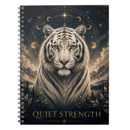 Cuaderno Inspirador Fuerza Silenciosa Tigre Blanco