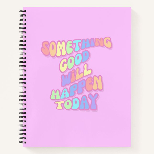 Cuaderno Inspirador, manifiesto, rosa, perrito (Anverso)