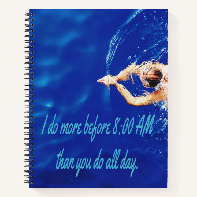 Cuaderno Inspirador motivacional del equipo de natación de  (Anverso)