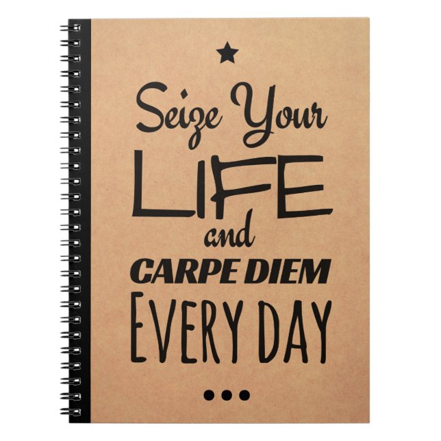Cuaderno inspirador para la motivación: ¡Carpe (Frente)