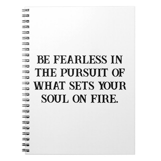 Cuaderno Inspirador Soul Pursuit sin miedo (Frente)