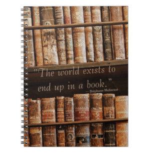 Cuaderno Inspirando cita del libro antiguo