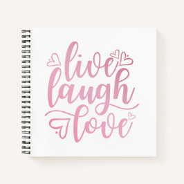 Cuaderno Inspirando Live Love Laugh Cita | Portátil