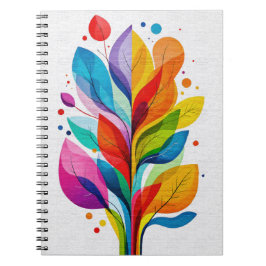 Cuaderno Inspirational Abstract Colorful Tree Painting