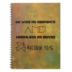 Cuaderno Inspirational Quote From Matthew 10:16