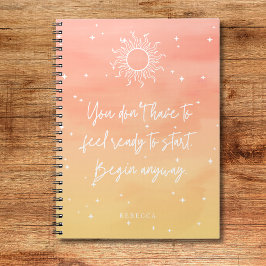 Cuaderno Inspirational Quote Mystic Sun Writing Notebook