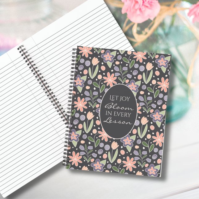 Cuaderno Inspirational Teacher Journal–Let Joy Bloom Design (Inspirational Teacher Journal – “Let Joy Bloom in Every Lesson” Floral Design)