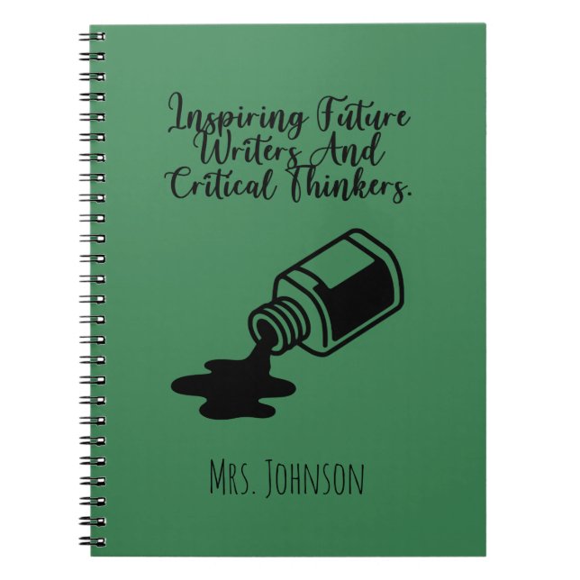 Cuaderno Inspiring Future Writers Critical Thinkers Teacher (Frente)