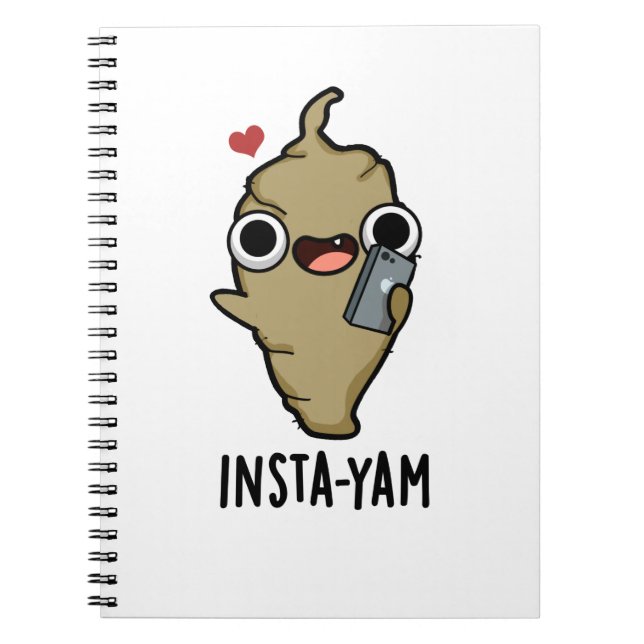 Cuaderno Insta-yam Funny Social Media Veggie Pun (Frente)