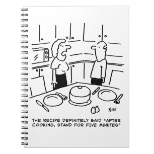 Cuaderno Instrucciones de Receta Seguidas Cocinando en una