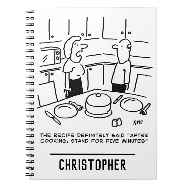 Cuaderno Instrucciones de recetas seguidas de cocinar en un (Frente)