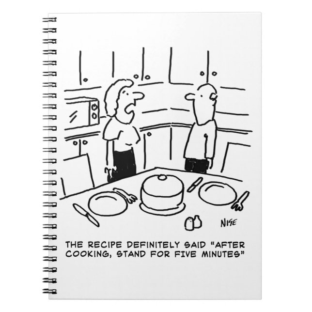 Cuaderno Instrucciones de recetas seguidas de cocinar en un (Frente)